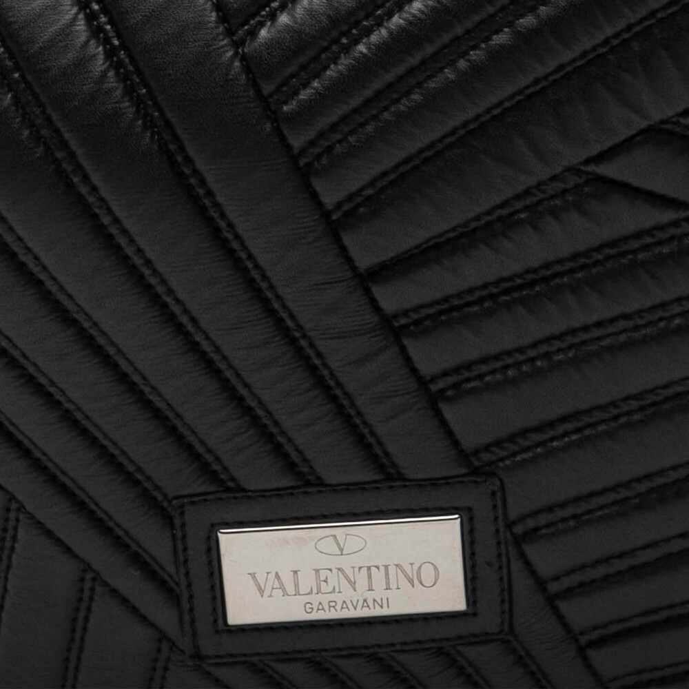 Pre-Loved Valentino Leather Braided Stitch Hobo - Picture 7 of 8